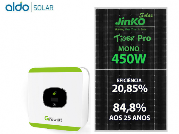 680 Kwh/Mês Growatt 12x450w+2