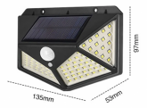 Luminária Solar 100 Led com Sensor de Presença Yata