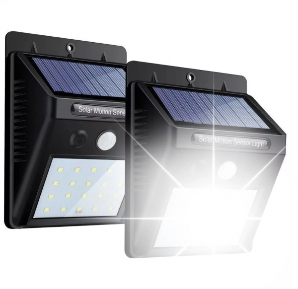 Luminária Solar 20 Led Com Sensor de Presença Wall