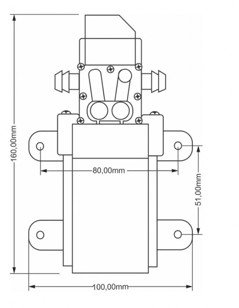 BOMBA D'AGUA SOLAR ALTA PRESSÃO 12V 60W 100PSI 40 METROS