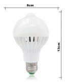 Lâmpada Bulbo Led 9w Sensor De Presença Branco Frio