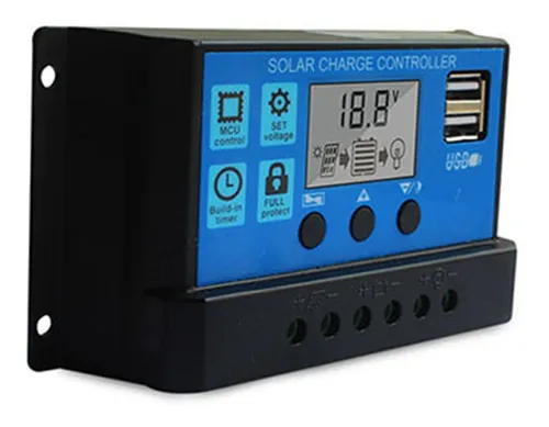 Controlador De Carga Solar 50A 12/24v Automático Pwm