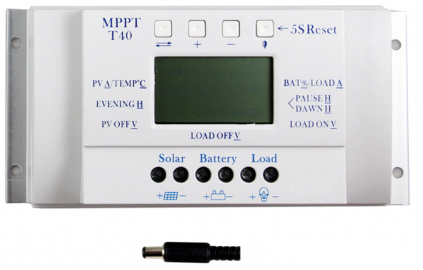 Controlador de Carga 40A Mppt 12 e 24v Sun Yoba