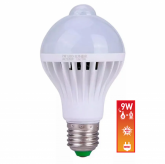 Lâmpada Bulbo Led 9w Sensor De Presença Branco Frio