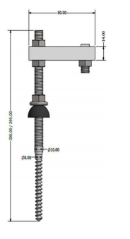 Prisioneiro 250mm (metalica) - Solar Group (Thunder)