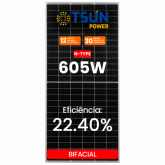 Painel Solar 605W Uberlândia Geração Média 81Kwh/Mês